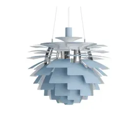 PH Artichoke Hängelampe, blau/chrom, Ø60 cm - Louis Poulsen - Wohnzimmer - Modern - Metall - Einflammig