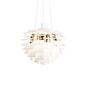 PH Artichoke Hängelampe, weiß/messing Ø48 cm - Louis Poulsen - Wohnzimmer - Modern - Metall - Einflammig