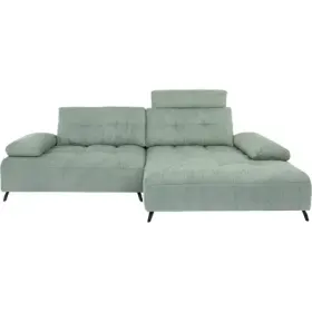 Ecksofa mit Récamière rechts - Farbe: grau - Material: Polyester - 152