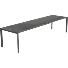 Gartentisch ausziehbar Tropea Schwarz matt / Beton dunkel Keramik/Stahl pulverbeschichtet B 220 T 90 cm - Möbel Konfigurator: Traummöbel individuell