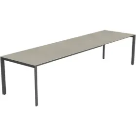 Gartentisch ausziehbar Tropea Schwarz matt / Grigio Keramik/Stahl pulverbeschichtet B 220 T 90 cm - Möbel Konfigurator: Traummöbel individuell