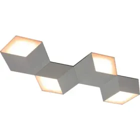 Grossmann Deckenleuchte - Farbe: Aluminium gebürstet - LED - Lichtfarbe: Warmweiss - Material: Metall- LED Energiesparlampe
