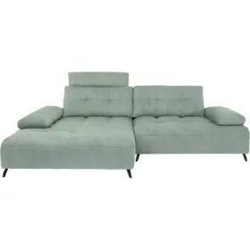 Ecksofa mit Récamière links - Farbe: grau - Material: Polyester - 152