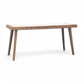 Stehkonferenztisch Abusizz 220x90 cm, Nussbaum/Nussbaum, Rechteckig, Normal gebraucht, Tisch - Hochwertig & langlebig
