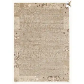 OCI DIE TEPPICHMARKE Teppich "SilkNatini Border" rechteckig 20 mm Höhe handgeknüpft, echter Nepal, Wolle/Seide, Wohnzimmer