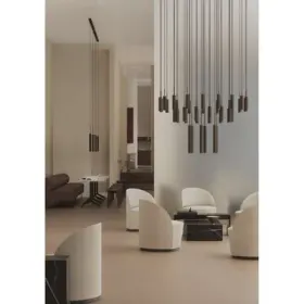 Tubulaire Kronleuchter, 38-flg., Alu/bronze - Audo Audo Copenhagen - Wohnzimmer - Design - Aluminium - Mehrflammig