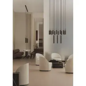 Tubulaire Kronleuchter, 20-flg., Alu/bronze - Audo Audo Copenhagen - Wohnzimmer - Design - Aluminium - Mehrflammig