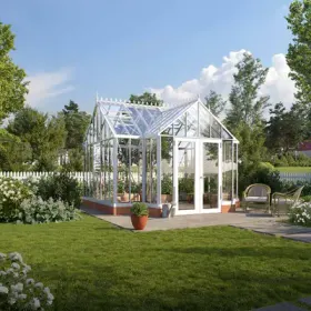 Murdrivhus Oasen Royal T Mur 14,4 M² Sort, Hvit, Hvit RAL 9010